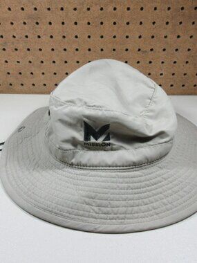 Mission mens solid khaki lightweight bucket sun hat OS